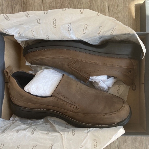 Men's ECCO Fusion Slip-On Shoe | Full Grain Nubuck Leather Cocoa Brown, US 9-9.5 - Picture 2 of 6